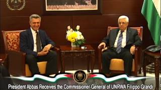 President Abbas Receives the Commissioner General of UNRWA Filippo Grandi