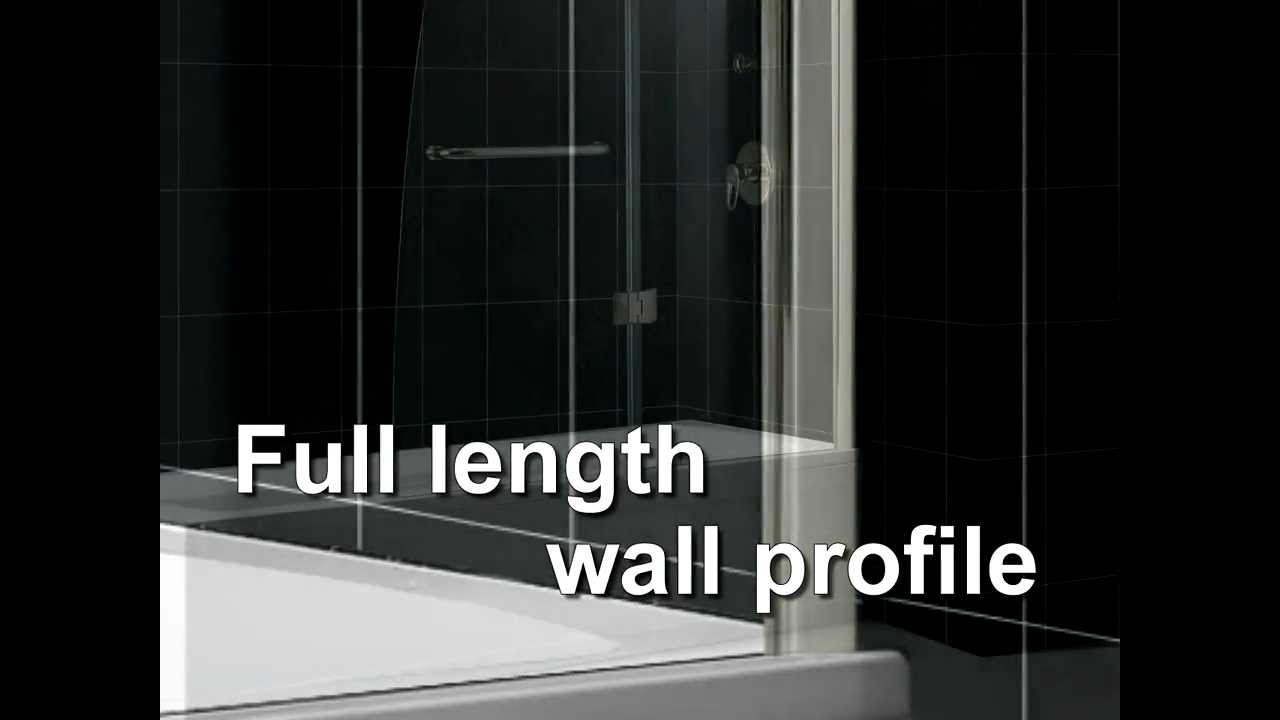 Dreamline Aqua Frameless Shower Doors And Tub Doors Collection Youtube