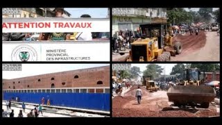 Kinshasa :  Inspection des travaux de voirie autour du Grand Marché zando