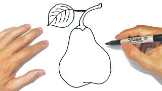 How to draw a Pear Step by Step | Pear Drawing Lesson