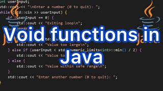 Void Vs. return functions in Java