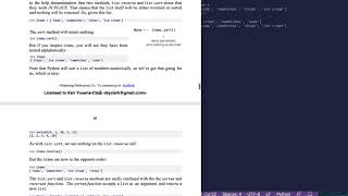 Tiny Python Projects: Ch 3 Pt 8 (Sorting and reversing a list)