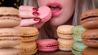 Ultra close-up macaron eating [ ASMR mouth sounds mukbang ]