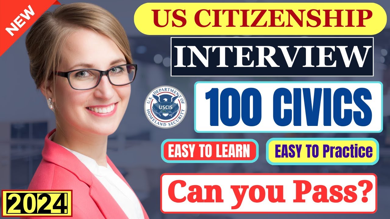 2024 (EASY Answer) USCIS Official 100 Civics Questions & Answers For US ...