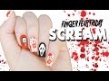 Scream Ghostface Killer Halloween Nail Art | FINGER FEAR FRIDAY