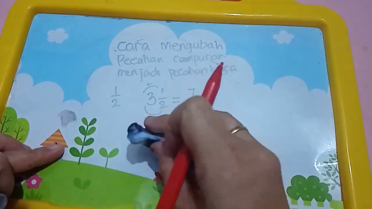 Cara Mengubah Pecahan Campuran Menjadi Pecahan Biasa - YouTube