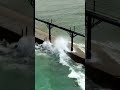 kids almost swept off lighthouse pier heart stopping being hit with huge waves parenting