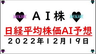 【AI株】明日の日経平均株価AI予想　2022年12月19日