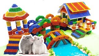 DIY - How To Build Amazing House For Hamster With Magnetic Balls Slime (Satisfying) - Magnet Balls