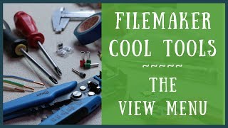 FileMaker's View menu - 14 cool tools to make work easier! | User Tutorial | FileMaker For You