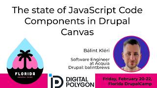 The state of JavaScript Code Components in Drupal Canvas