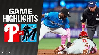 Phillies vs. Marlins Game Highlights (5/12/24) | MLB Highlights