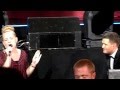 Fan sings with Michael Buble at XL Center
