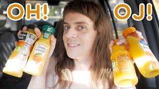 Chugging gas station orange juice: Minute Maid v Tropicana v Simply Orange vs Sunny D review