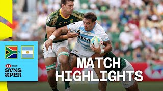 Argentina win THRILLER in Perth | South Africa v Argentina | HSBC SVNS Perth 2025 | Men's Highlights