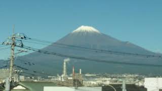 【音量注意】ひかり504号東京行き車内アナウンスと車窓から富士山を堪能する