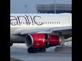 Trent 772 Thrust Reversers Virgin Atlantic G-VSXY Beauty Queen Landing at Manchester Airport #Shorts