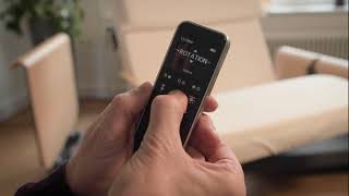 Change RotoBed®Home exit angle with wireless remote control