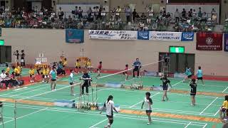 2015年IH バドミントン 女子 ダブルス 1回戦 鴨下・藤田（新潟青陵 新潟）vs 岩切・肥田（聖心ウルスラ 宮崎）