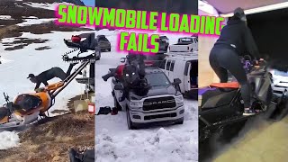 TOTAL IDIOTS ON SNOWMOBILES | Snowmobile Loading & Unloading Fail Compilation