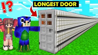 We found LONGEST DOOR in Minecraft 😱