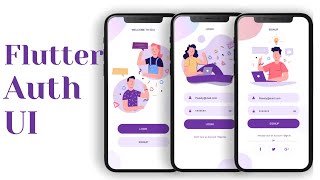 Welcome, Login, Signup Screen- Flutter UI - Speed Code