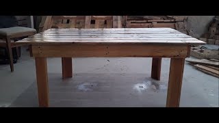 PALETTEN MASA YAPIMI / TABLE FROM PALLETS /  TİSCH AUS PALETTEN // SCRAP WOOD