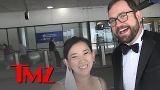 Newlyweds Stay in Wedding Dress, Tuxedo for Los Angeles Honeymoon | TMZ