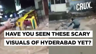 Shocking Visuals of Hyderabad Residents Braving Floods That You May Have Missed | Hyderabad Floods