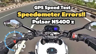 Pulsar NS400 z TOP SPEED TEST WITH GPS | SPEEDOMETER ERRORS