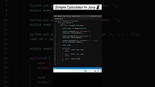 Build Simple Calculator In Java | Learn In 20sec #java #shorts #calculator