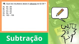 Raciocínio lógico com subtração 2 OBMEP