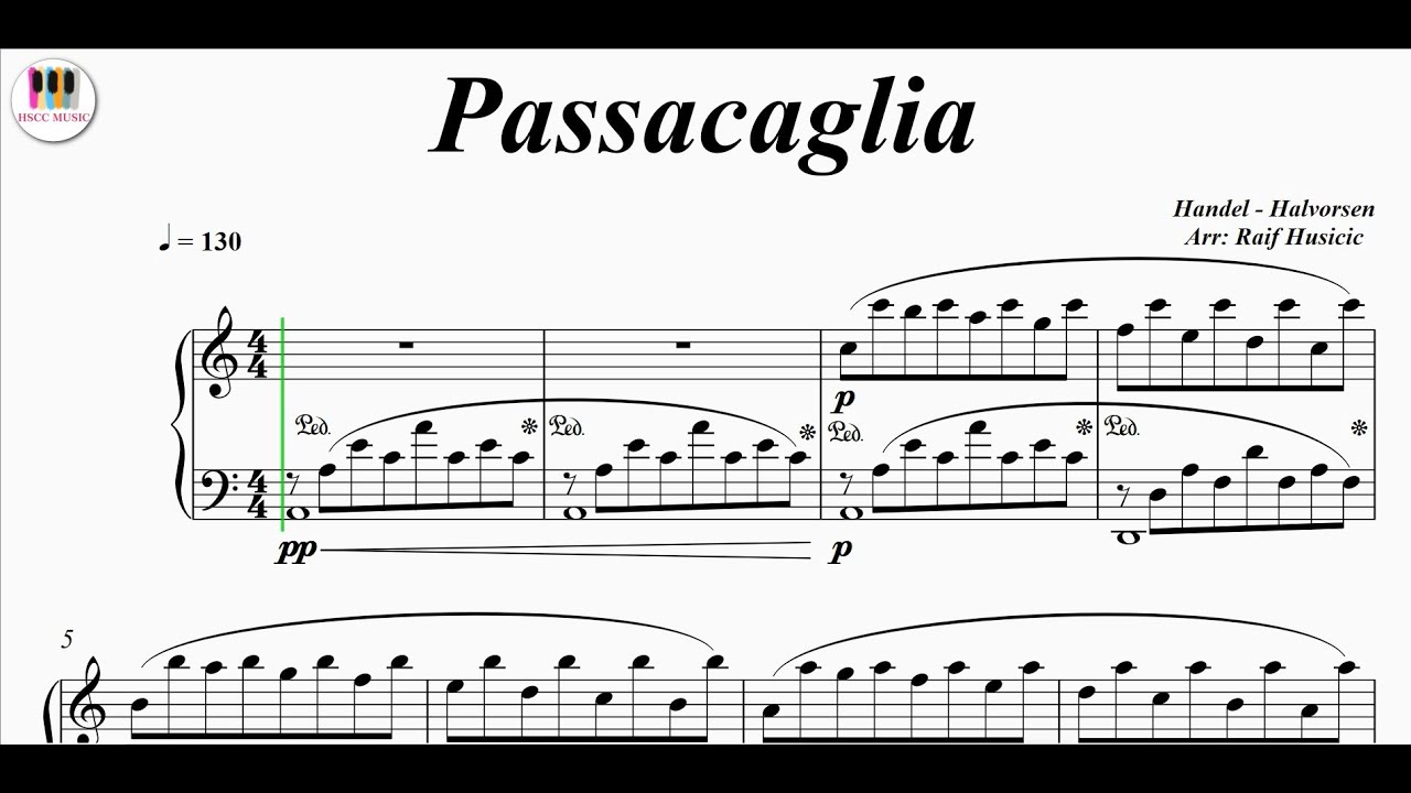 Passacaglia Handel Halvorsen Piano Youtube Music