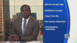 Investigation Underway Into Baltimore County Recycle Plant Fire