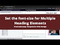 Set the font size for Multiple Heading Elements (Applied Visual Design) freeCodeCamp tutorial