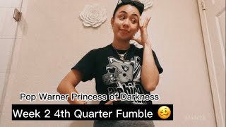 Pop Warner Princess of Darkness ~ NFL Week 2 4th LV Raider Quarter Fumble Against the Cards