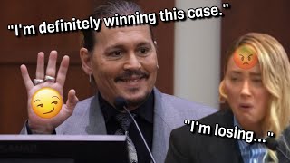 Johnny Depp winning over Amber Heard in court for 15 minutes straight