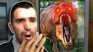 A Dinosaur Interrupted Our Strange Elevator Ride! - Garry's Mod Gameplay