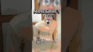 [猫ミーム]マイクラで猫ミームの猫作ってみた！　#minecraft #マイクラ #猫ミーム #終わった人 #shorts