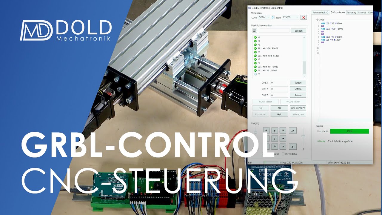 Grbl Control Cnc Steuerung G Code Jogging Funktionen Relais