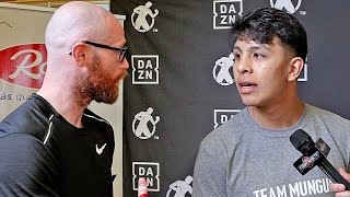 JAIME MUNGUIA OPPONENT CRASHES INTERVIEW; ASKED WHEN HE WILL FIGHT SOMEONE GOOD