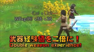 【SAOIF】隠し要素！武器経験値を二倍獲得する方法！（Hidden Elements! How to get twice the weapon experience!)