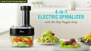 Title:Shine Kitchen Co Electric Spiralizer, Black