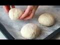 No-knead crusty buns! Best easiest bread you'll ever bake! 4 ingredients!