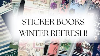 Winter Sticker Book Refresh | Curated Stickers For The Winter Season | Happy Planner \u0026 Small Shops