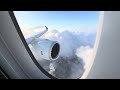 Cloudy landing into Hong Kong International Airport | Airbus a350-1000 | Wing View