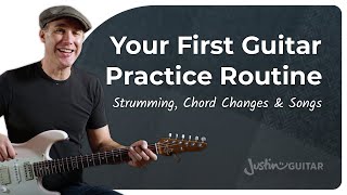 JustinGuitar Lesson 1 Practice Routine | Guitar for Beginners