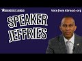 House Democratic Leader Hakeem Jeffries encourages Democrats Abroad to vote from abroad