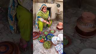 Pakistani Punjabi women village life daily routine cooking traditional lunch #ytshorts