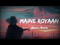 maine royaan slowed reverb tanveer evan lofi songs